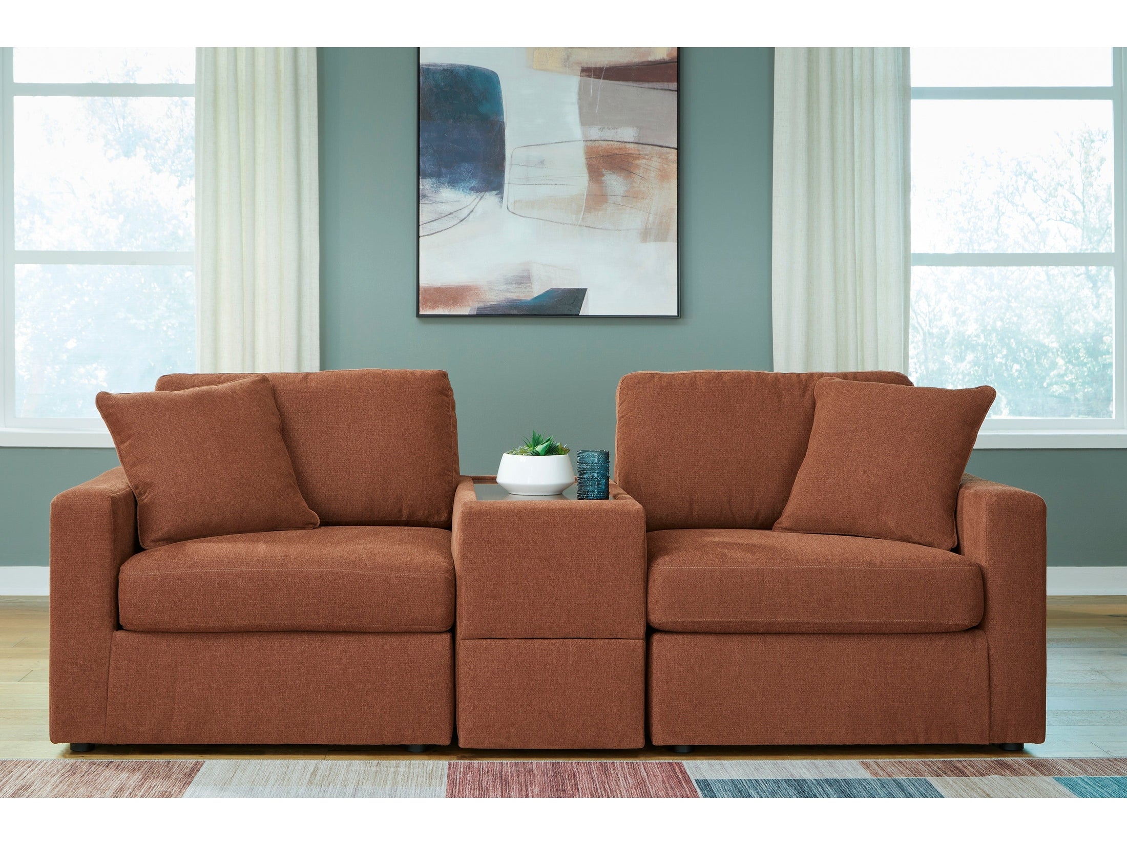 Modmax Spice 3-Piece Sectional w/ Storage Console - Ornate Home