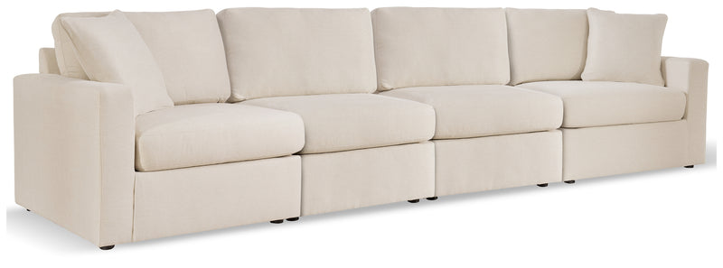 Modmax Oyster 4-Piece Sectional and 2 Oversized Accent Ottomans - Ornate Home