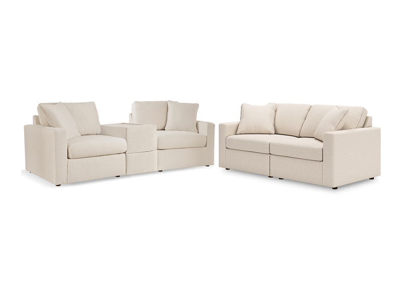 Modmax Oyster 3-Piece Sectional Sofa and 2-Piece Sectional Loveseat - Ornate Home