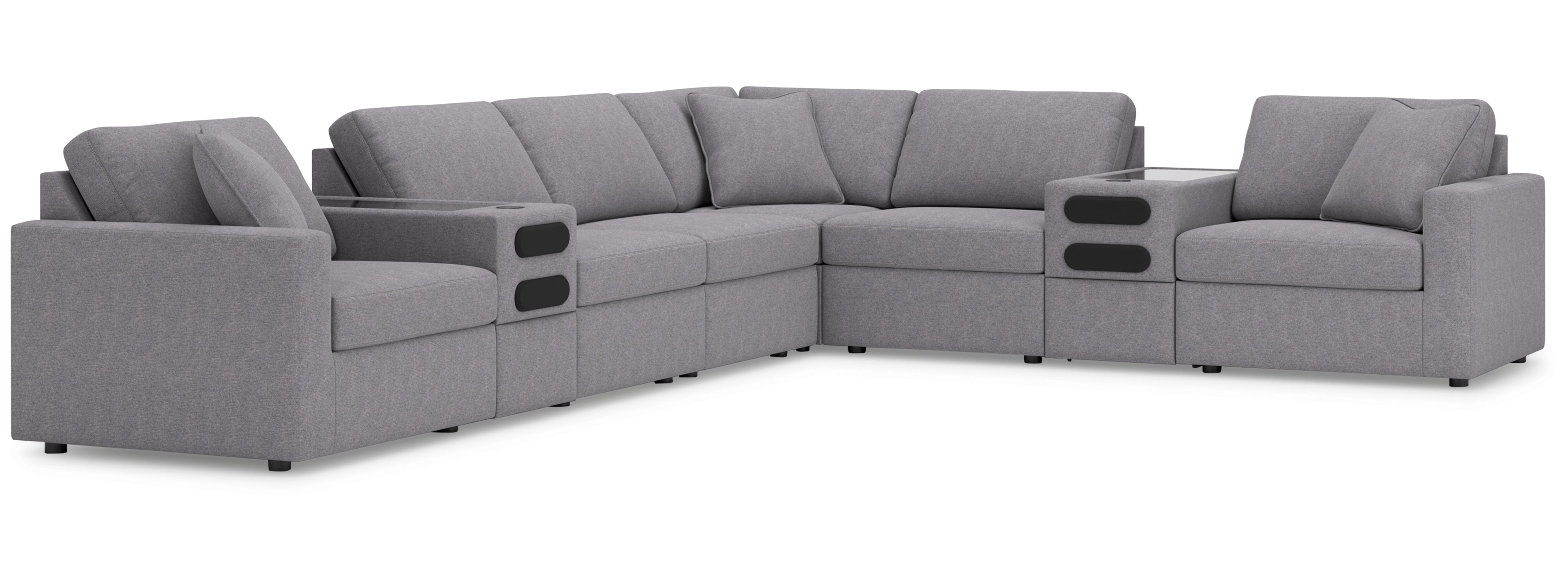 Modmax Granite 8-Piece Sectional with Audio Consoles - Ornate Home