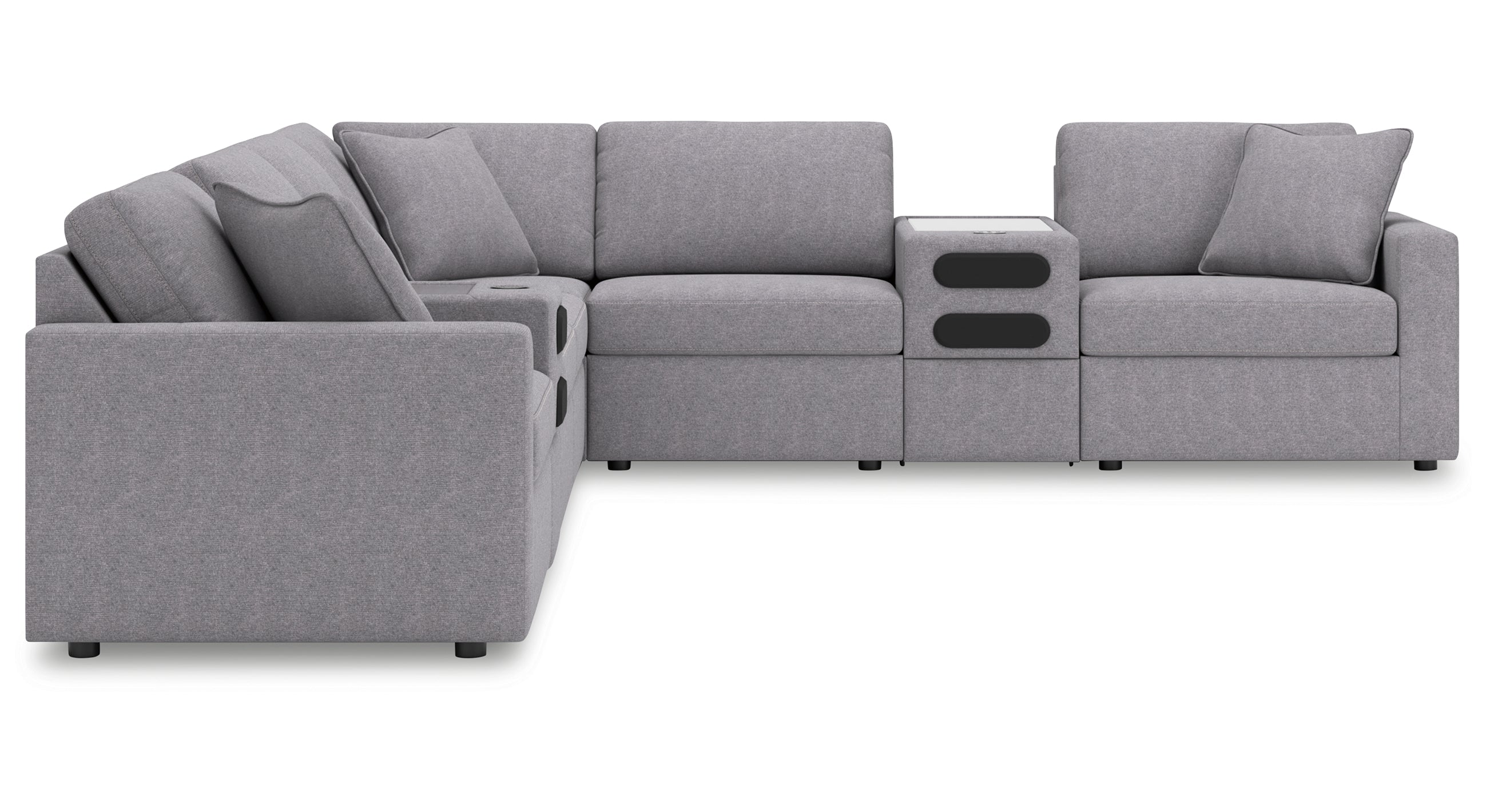 Modmax Granite 8-Piece Sectional with Audio Consoles - Ornate Home