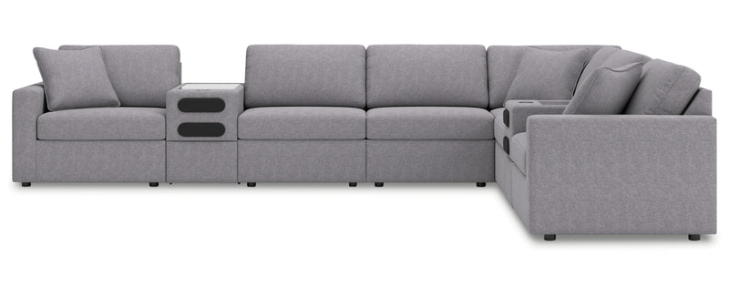 Modmax Granite 8-Piece Sectional with Audio Consoles - Ornate Home