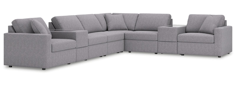 Modmax Granite 8-Piece Sectional with Storage Consoles - Ornate Home