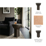 Upland Dark Gray Concrete Contemporary End Table