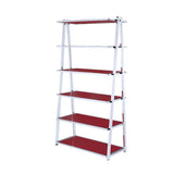 Coleen Red/Chrome Bookshelf