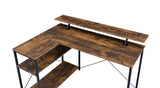 Drebo Weathered Oak/Black Writing Desk