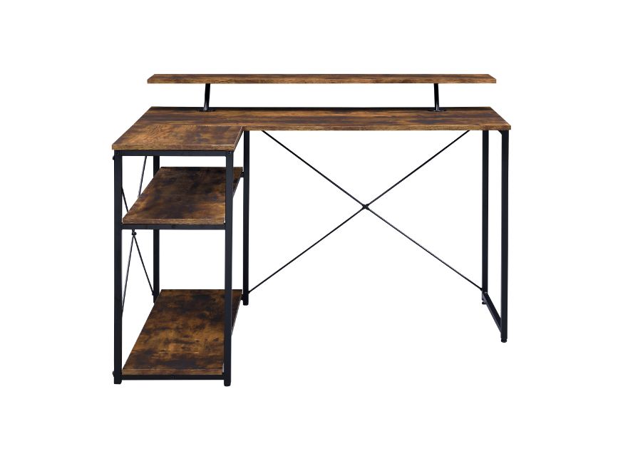 Drebo Weathered Oak/Black Writing Desk