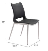 Ace Black & Silver Dining Chair (Set of 2)