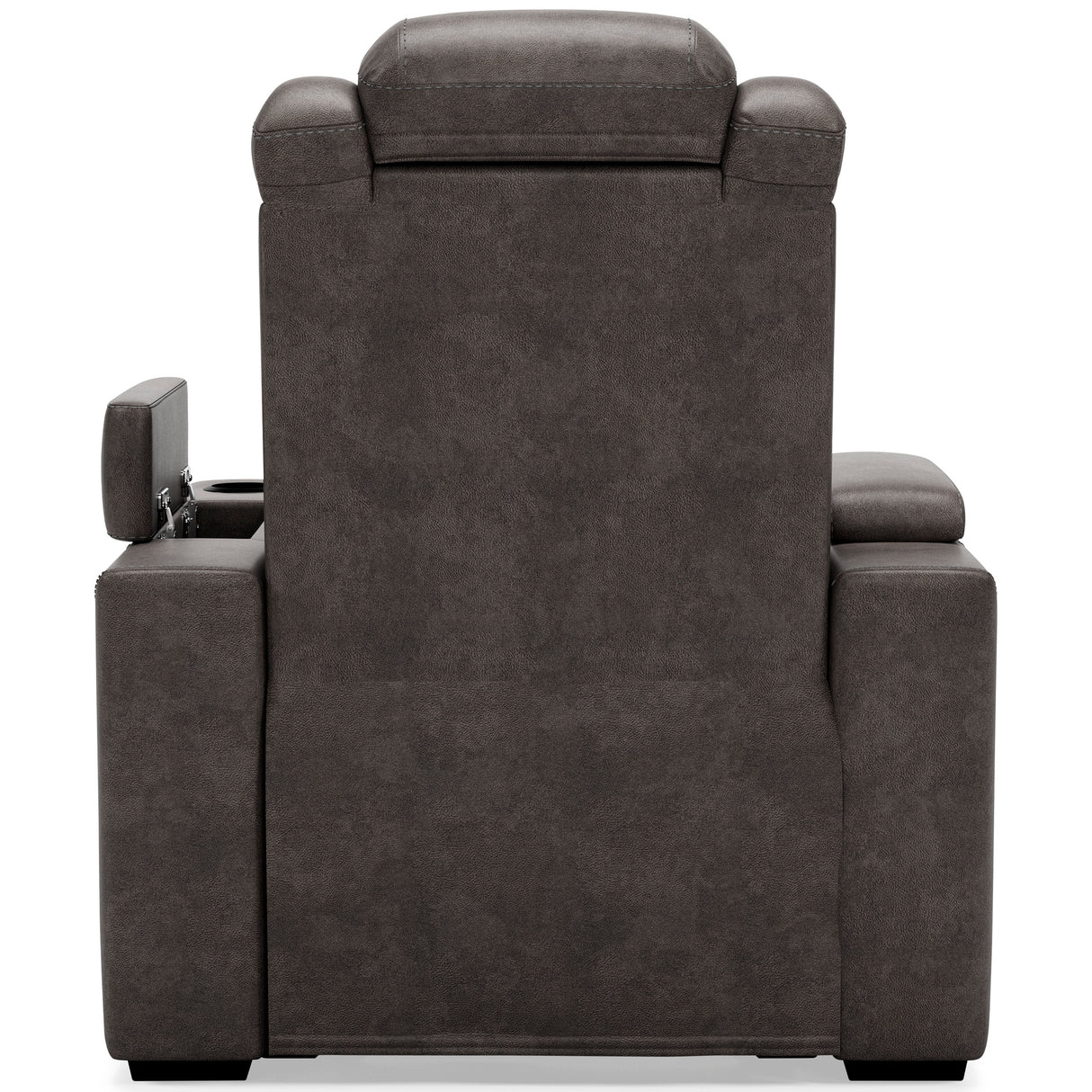 HyllMont Gray PWR Recliner w/ ADJ Headrest - Ornate Home