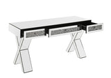 Noralie Clear Glass/Faux Diamonds Writing Desk