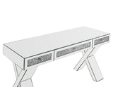 Noralie Clear Glass/Faux Diamonds Writing Desk