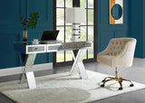 Noralie Clear Glass/Faux Diamonds Writing Desk