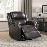 Foxcroft Brown Power Reclining Chair - Ornate Home