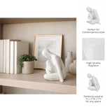 Coarsegold White Rough Texture Contemplating Figure