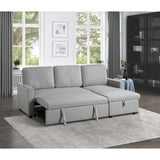 Brandolyn Gray 2-Piece Reversible Sectional Pull-Out Bed