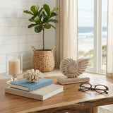 Yorkville White/Natural Small Distressed Wood Shell on Base