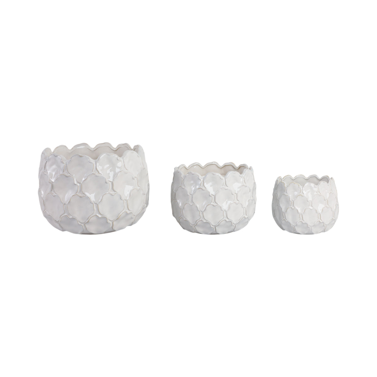 Hazenshaw White Planters (Set of 3)