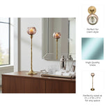Lindsay Champagne Small Glass Tealight Holder