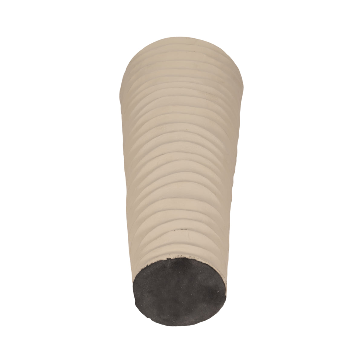 Greenville Ivory/Nickel Large Metal Rugged Vase