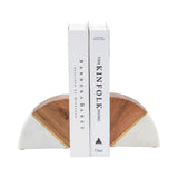 Hamptonwick White/Brown/Gold Bookends (Set of 2)