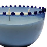 Mendocino Blue Jasmine Beaded Trim Candle