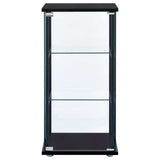 Joss Black & Clear Glass Curio Cabinet - Ornate Home