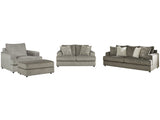 Soletren Ash Sofa and Loveseat with Chair and Ottoman - Ornate Home