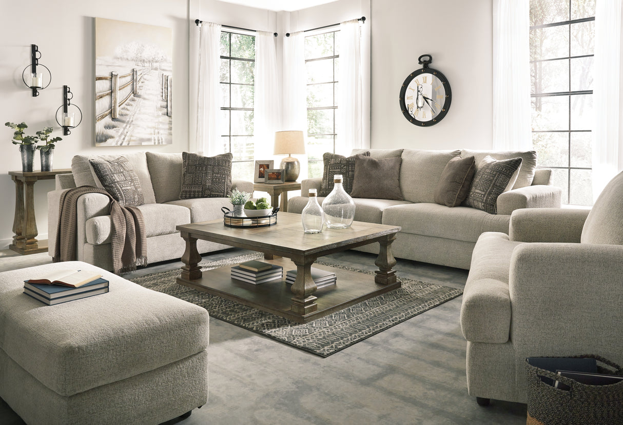 Soletren Stone Sofa, Loveseat, Oversized Chair and Ottoman - Ornate Home