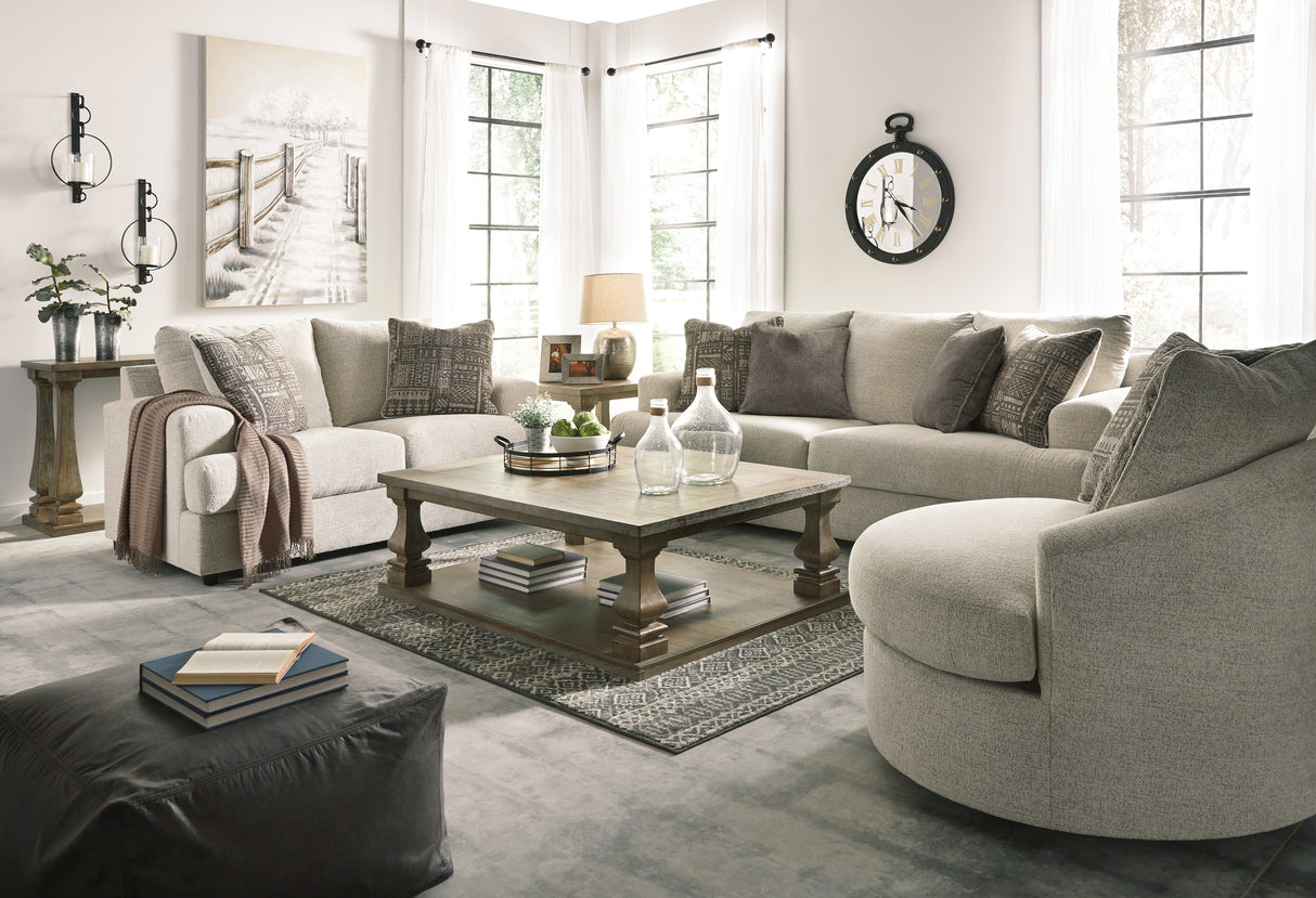 Soletren Stone Sofa, Loveseat and Accent Chair - Ornate Home