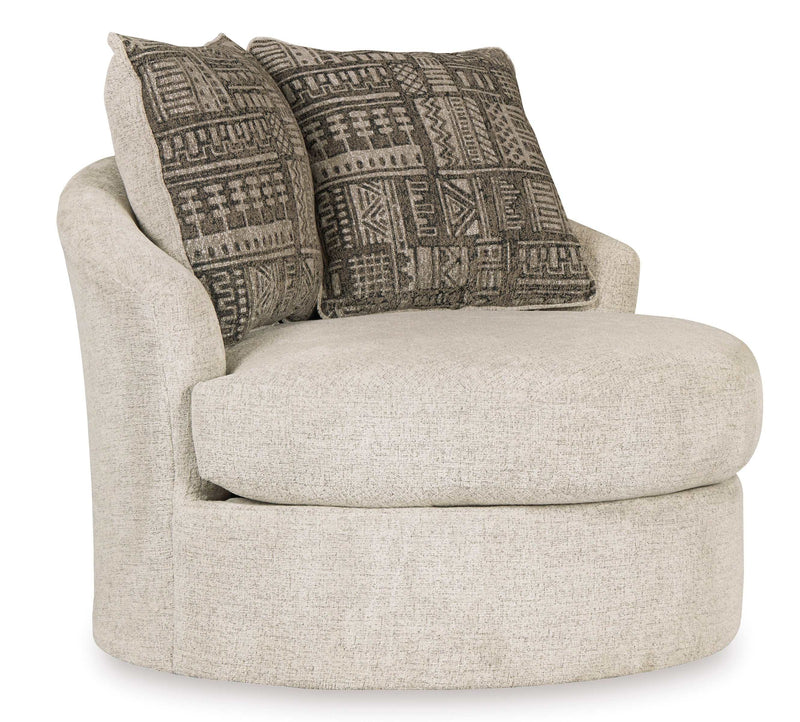 (Online Special Price) Soletren Stone Swivel Accent Chair - Ornate Home