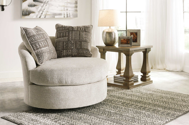 Soletren Stone Swivel Accent Chair - Ornate Home