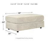 Soletren Stone Oversized Ottoman - Ornate Home