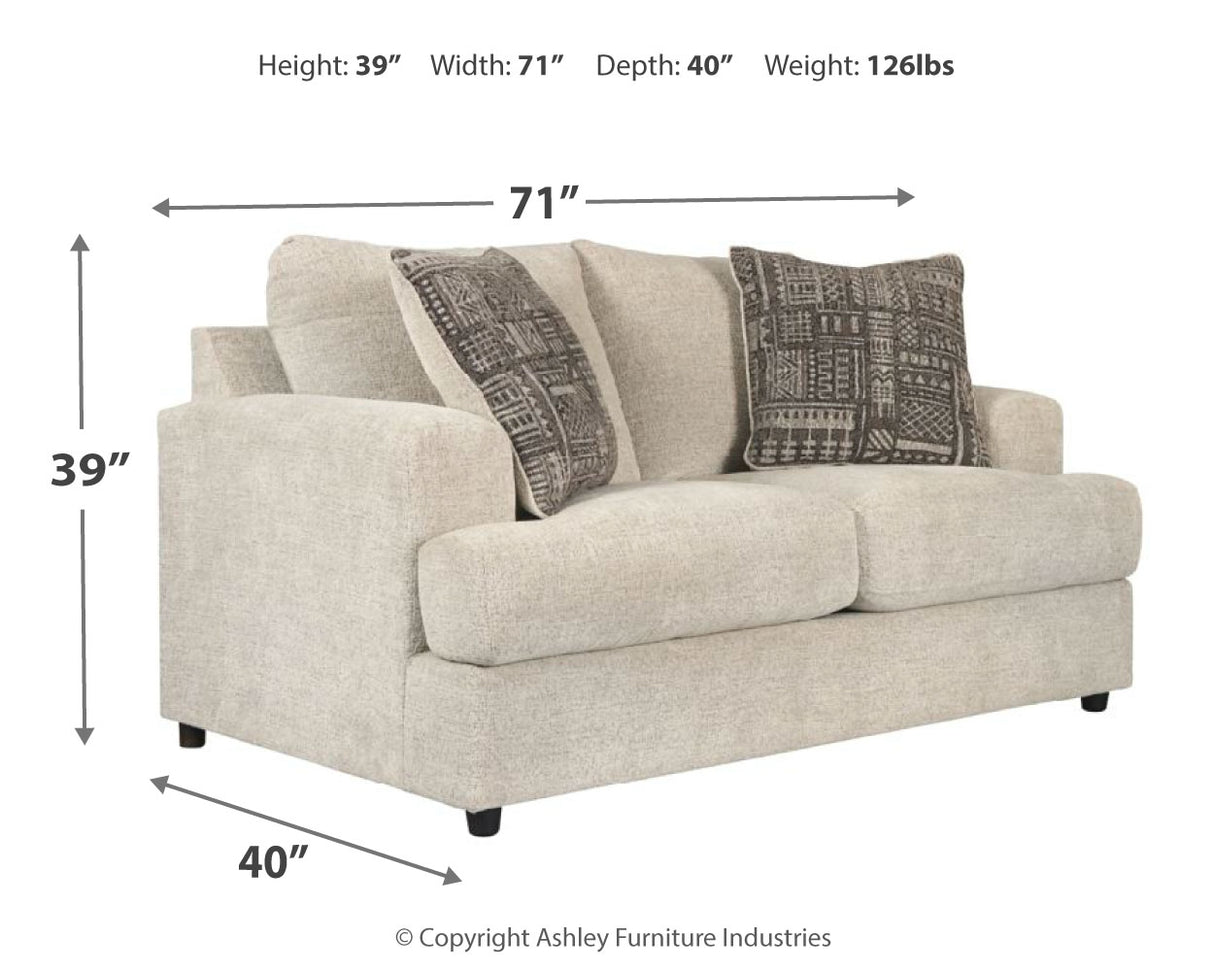 Soletren Stone Sofa, Loveseat, Oversized Chair and Ottoman - Ornate Home