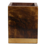 Myrtletown Brown/Gold Tortoise Look Pencil Cup