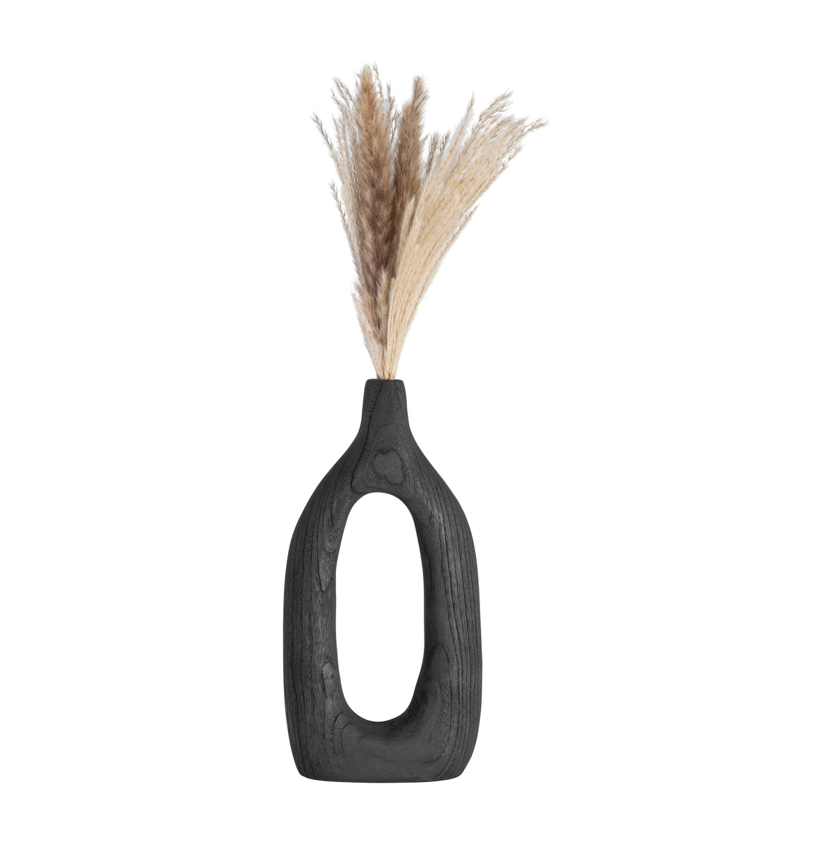 Independence Black Wood Cut-Out Vase - 17376-02EC