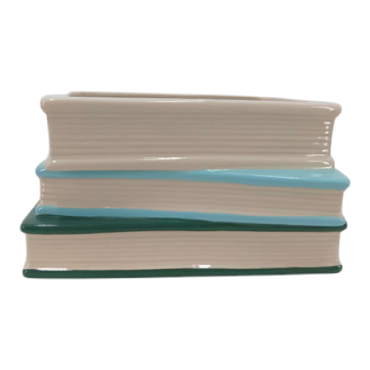 Ballena Multicolor Floral Books Stacked Planter
