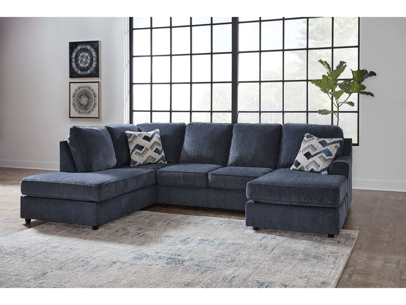 Albar Place Cobalt 2pc Sectional w/ LAF Corner Chaise - Ornate Home