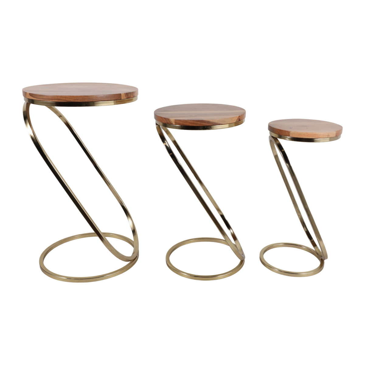 Bentonham Brown/Gold Plant Stands (Set of 3)