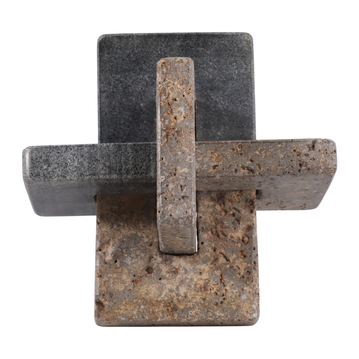 Thornton Black/Tan Marble and Dark Travertine Knot
