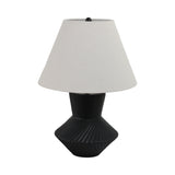 San Benito Black/White Ribbed Totem Table Lamp