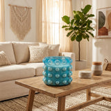 Requa Blue Glass Bubble Candle