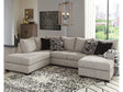 (Online Special Price) Megginson Storm Gray 2pc Double Chaise LAF Sectional Sofa - Ornate Home