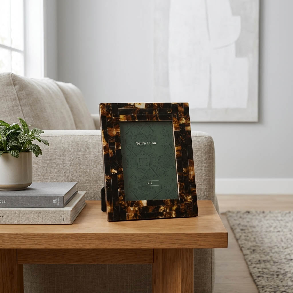 Dunes Brown/Tortoise 5x7 Horn Resin Frame