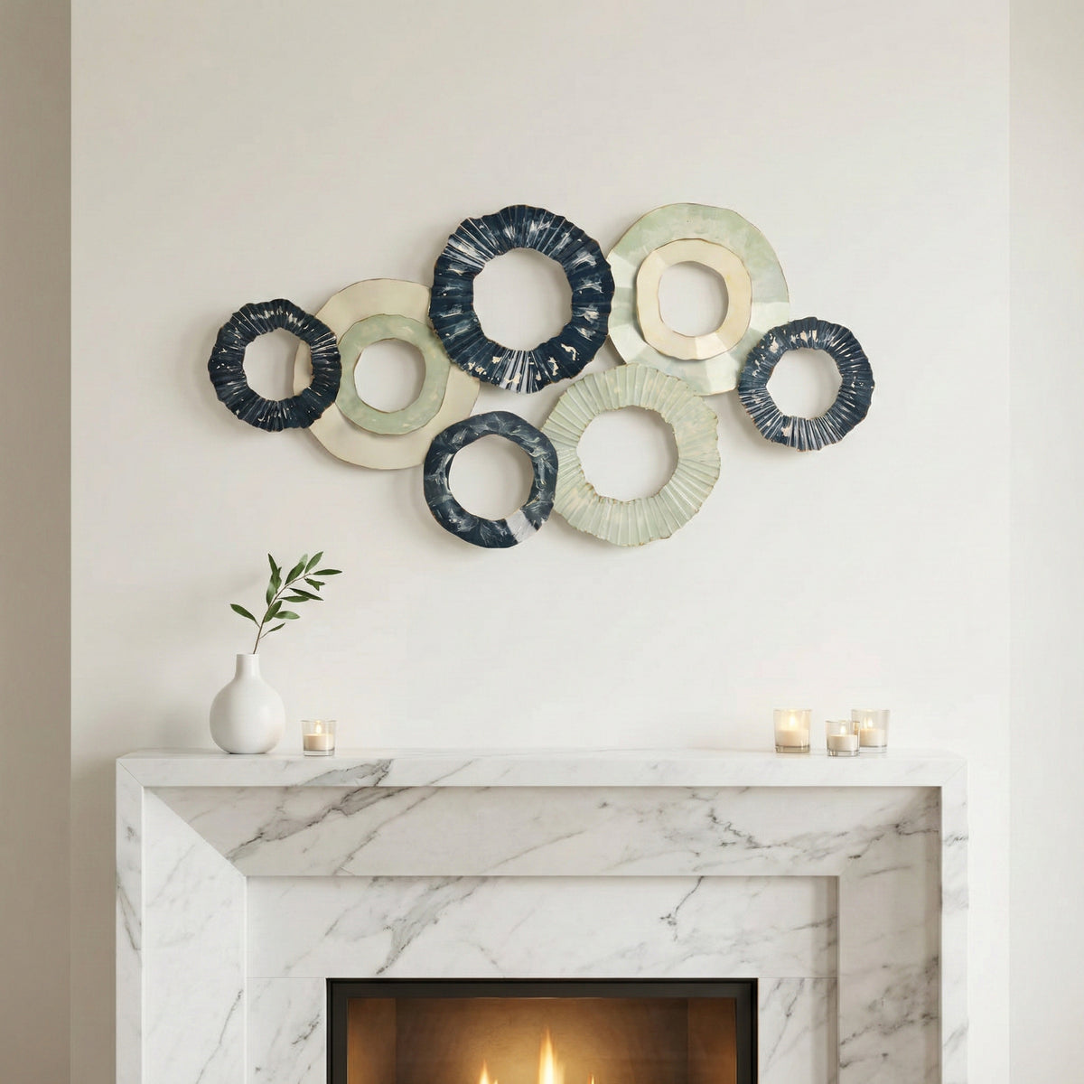 Stauffer Multicolor Open Cut Out Discs Metal Wall Decor