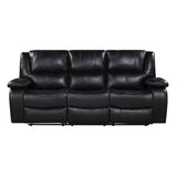 Ellicott Black Double Reclining Sofa