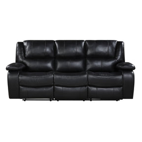 Ellicott Black Double Reclining Sofa