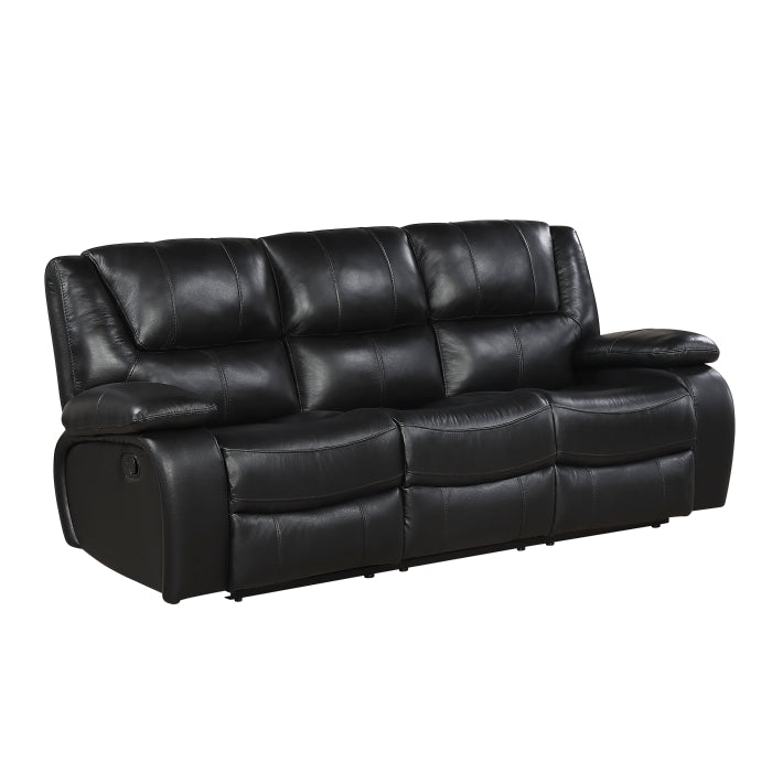 Ellicott Black Double Reclining Sofa