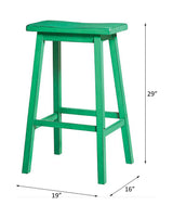 Gaucho Antique Green Bar Stool (Set of 2)
