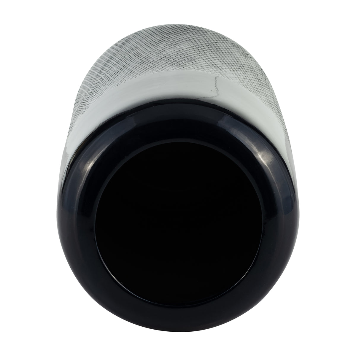 Coromar Navy Blue Small Ceramic Grooved Vase