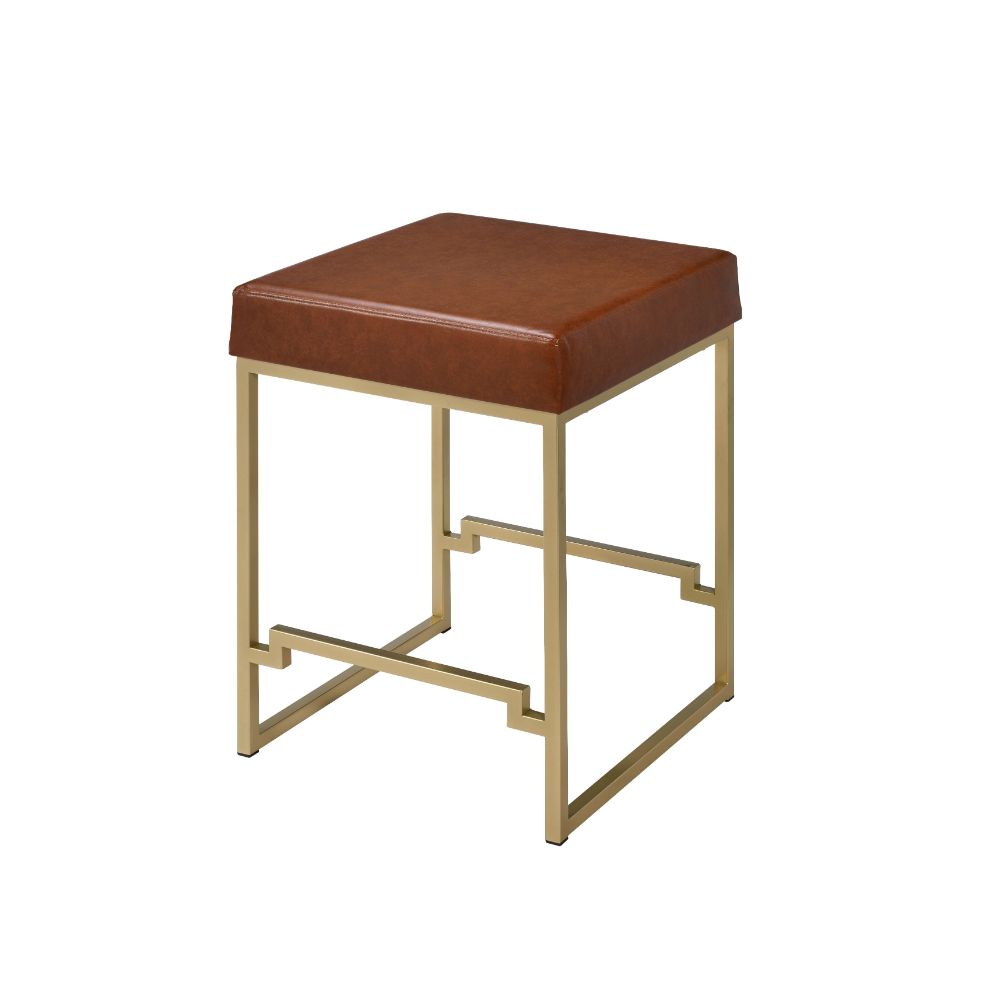 Boice Light Brown/Gold Counter Height Stool
